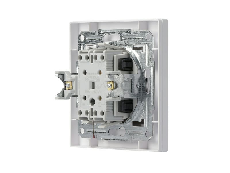 Schneider Electric Asfora hvid trykkontakt til indbygning