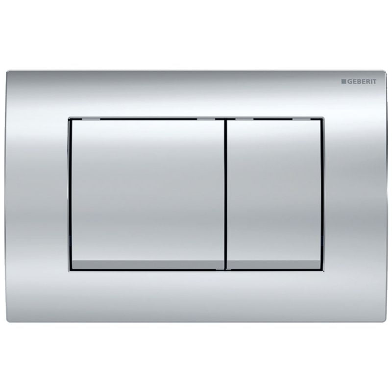 Toilet Skylleknap Blank Krom 24,6 x 16,4 cm 4025410591319