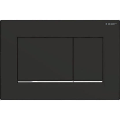 WC-betjeningsknap Mat Sort med Easy-to-Clean 246x164x23 mm | 4025416709176