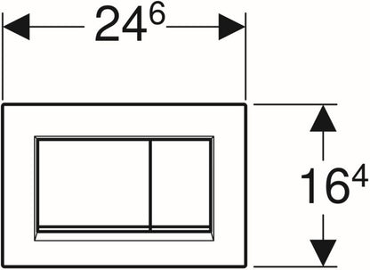 WC-betjeningsknap Mat Sort med Easy-to-Clean 246x164x23 mm | 4025416709176