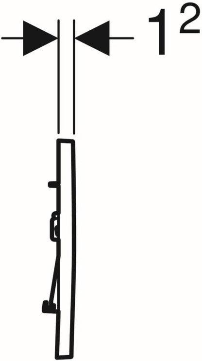 WC-betjeningsknap Mat Sort med Easy-to-Clean 246x164x23 mm | 4025416709176
