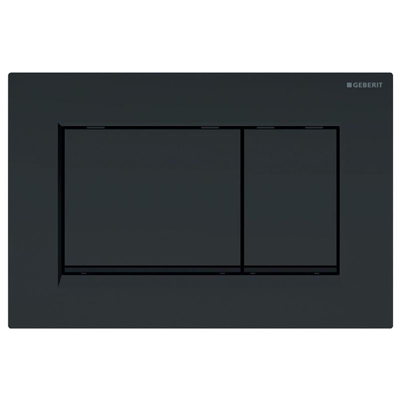WC-betjeningsplade Sigma30 Frontbetjent Sort Mat 24,6 x 2,3 x 16,4 cm