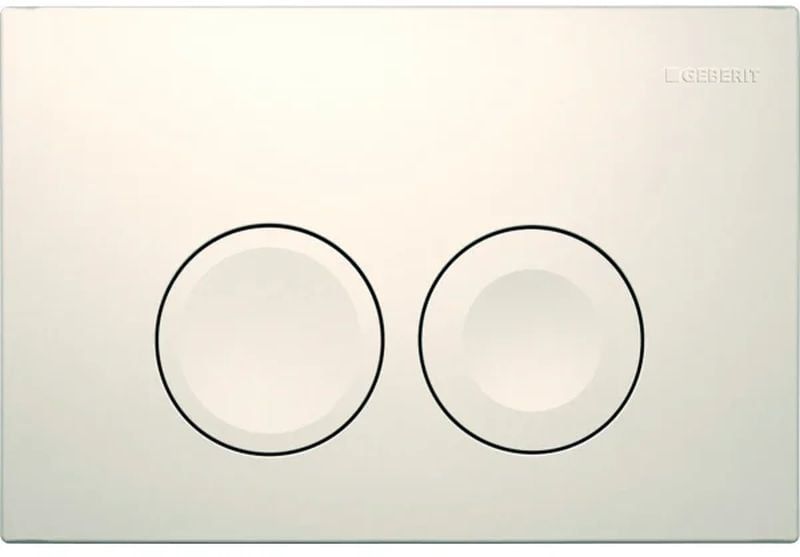 Toilet Skylleknap Dobbelt Skyl Hvid 24,6 x 16,4 cm