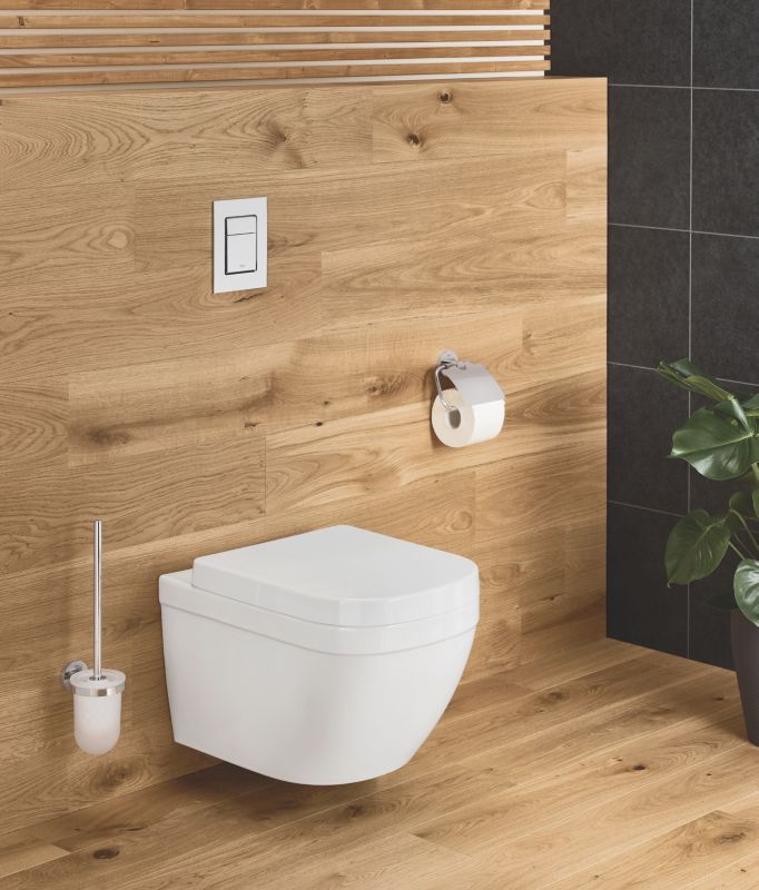 WC Trykknap 130 x 172 mm Krom Blank 1 stk.