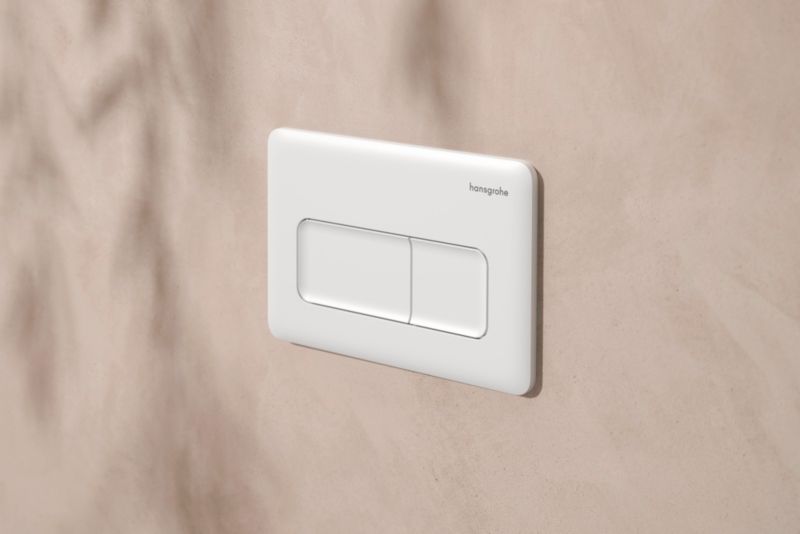Toilet Skylleknap iFrame Original Q Hvid Mat 230x150 mm