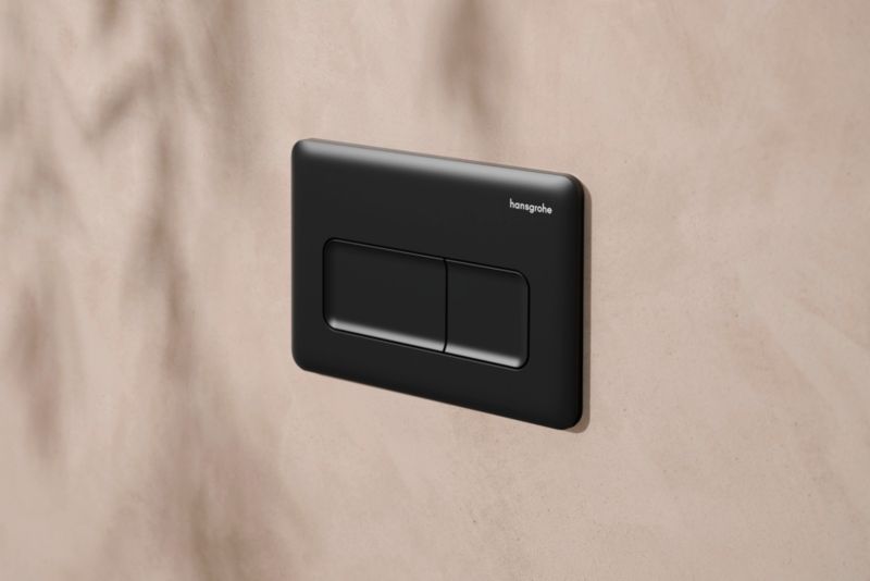 Toilet Skylleknap iFrame Original Q Mat Sort 230x150 mm