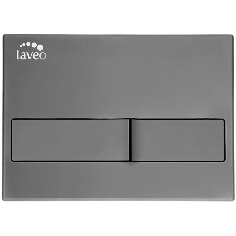 Toilet Skylleknap Laveo Beni Todelt ABS Grafit 22,6x16,5 cm