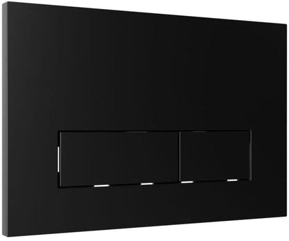 Toiletskylleknap Mekanisk 2-Trins Sort Mat ABS 1 stk.