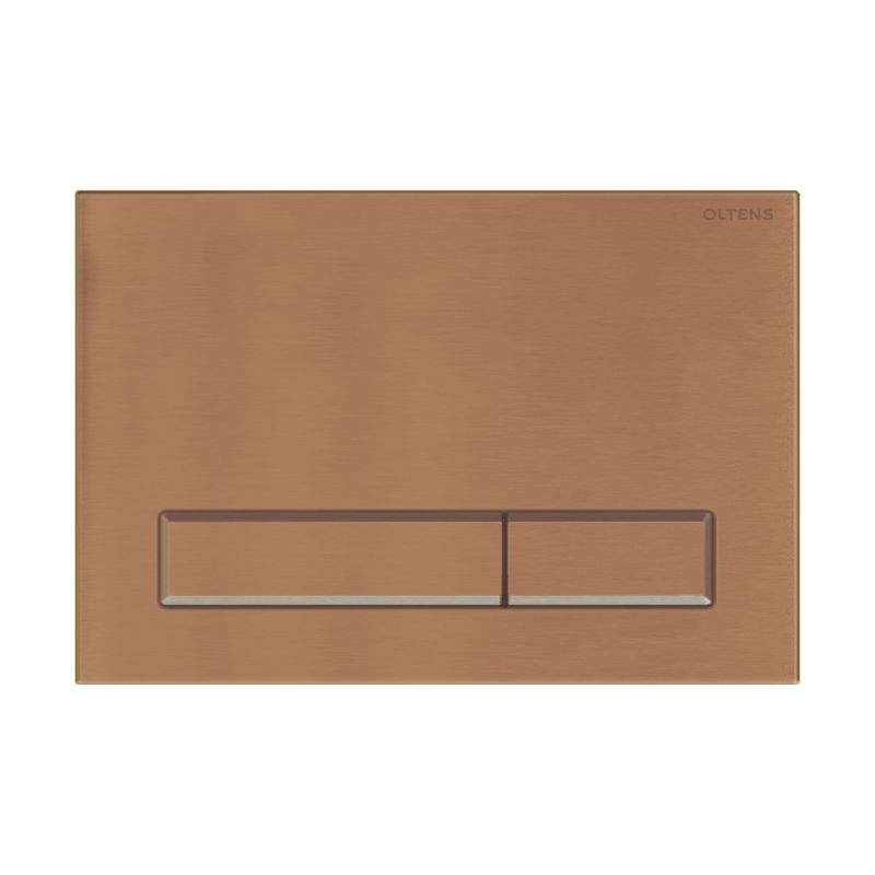 Toilet Skylleknap Delt 3/6 L Børstet Kobber 22 x 15 cm