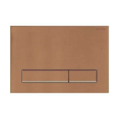 Toilet Skylleknap Delt 3/6 L Børstet Kobber 22 x 15 cm