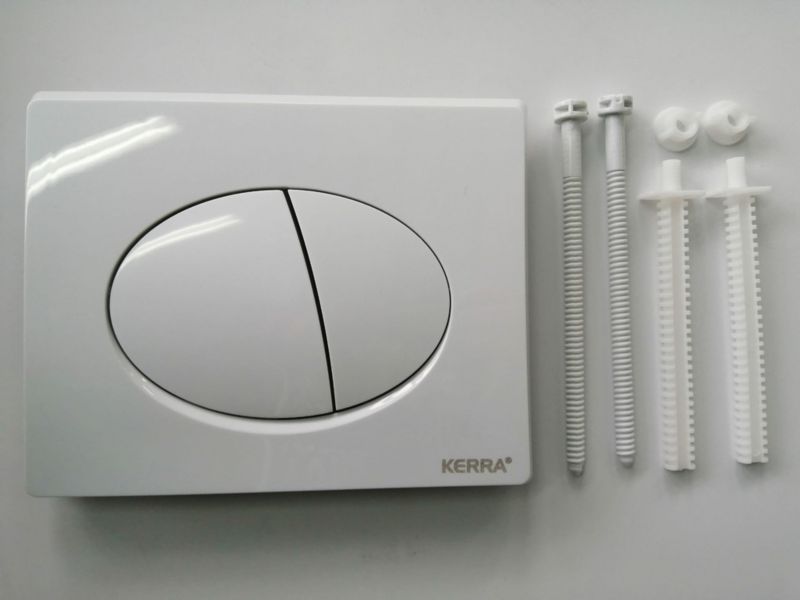 Toilet Skylleknap Delt Hvid 200x165 mm 5907548101518
