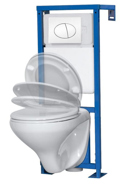 Toilet Skylleknap Delt Hvid 200x165 mm 5907548101518