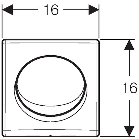 Trykknap til Urinal Hvid 160x160 mm Pneumatisk