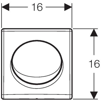 Trykknap til Urinal Hvid 160x160 mm Pneumatisk