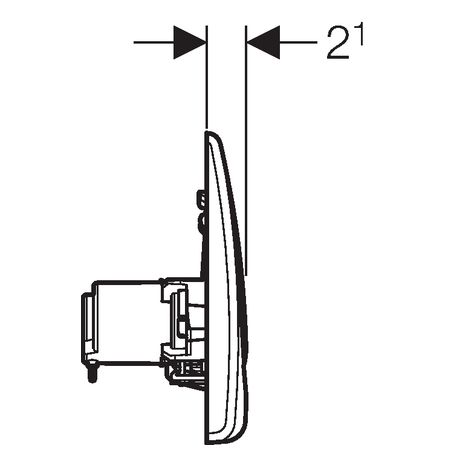 Trykknap til Urinal Hvid 160x160 mm Pneumatisk