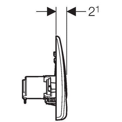 Trykknap til Urinal Hvid 160x160 mm Pneumatisk