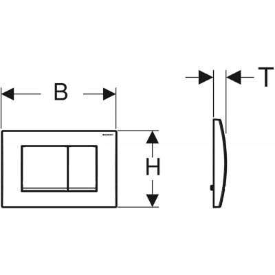 WC Trykknap Delta20 Hvid 24,6 x 16,4 cm 1 stk.
