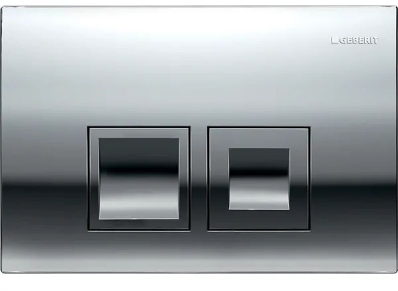 Toiletskylleknap Blank Krom 24,6 x 16,4 cm