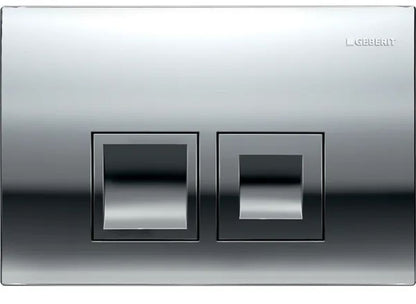 Toiletskylleknap Blank Krom 24,6 x 16,4 cm
