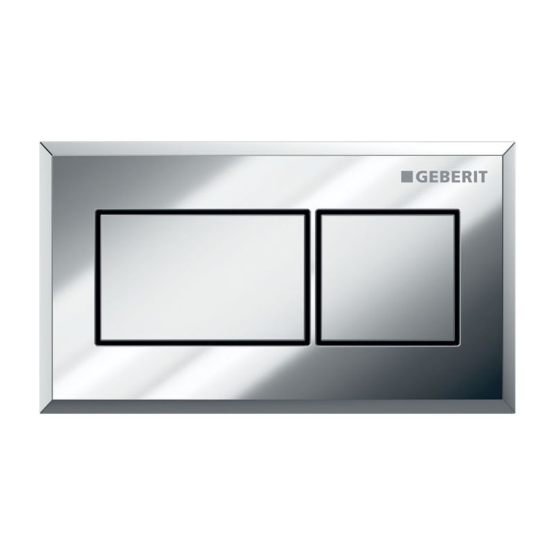 Fjernbetjent pneumatisk toiletbetjeningsknap chrom borstet/blank 1 stk.