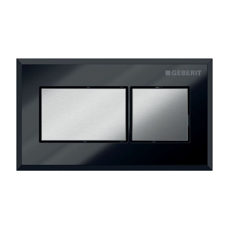 Fjernbetjent Toilet Skylleknap Pneumatisk Sort/Blank Krom 4025410747655