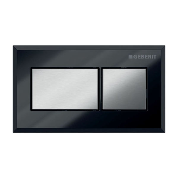 Fjernbetjent Toilet Skylleknap Pneumatisk Sort/Blank Krom 4025410747655