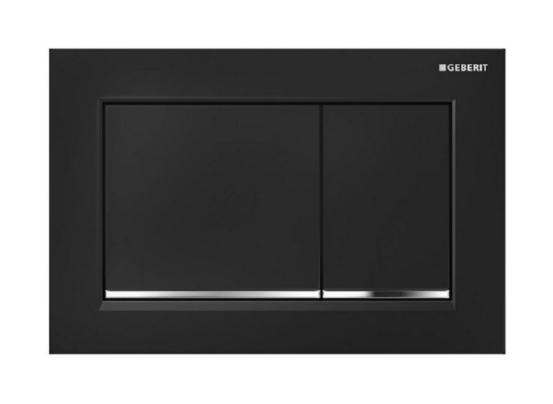 Przycisk spłukujący WC 212x142 mm Czarny/Chrom 4025416301141