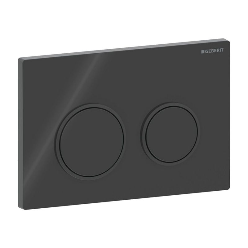 Toiletskylleknap Omega20 21,2 x 14,2 cm Sort 1 stk. | 4025410693372