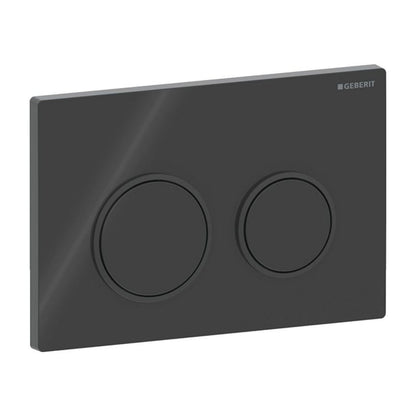 Toiletskylleknap Omega20 21,2 x 14,2 cm Sort 1 stk. | 4025410693372