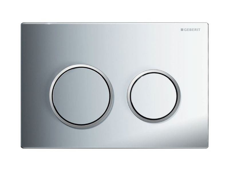 Toiletskylleknap Omega20 212x142 mm Krom Blank/Mat 1 stk.