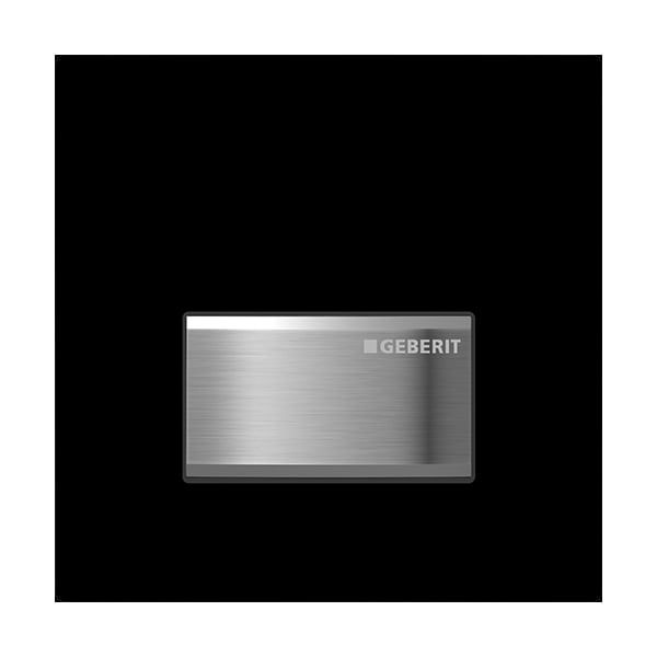 Pisuar Skylleknap Sigma Sort RAL 9005 130x130 mm