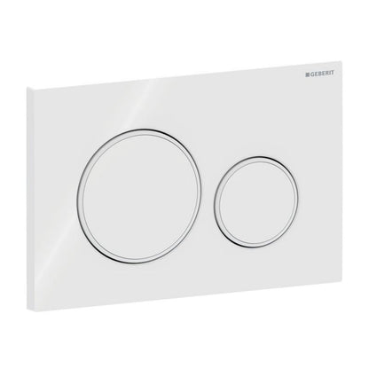 Trykknap til toilet Sigma hvid mat 24,6 x 16,4 cm