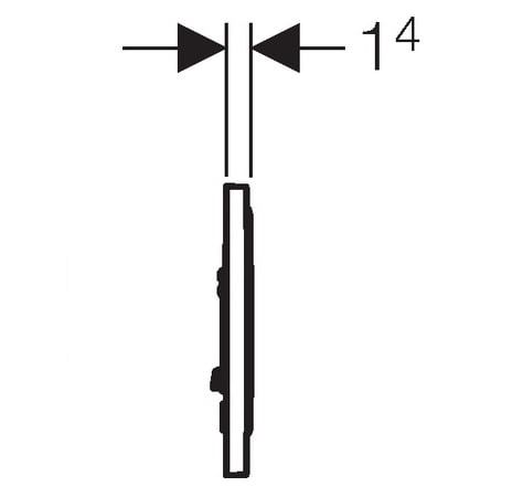 WC-betjeningsplade Sigma Hvid med Guldfarvet Ring 246x164 mm