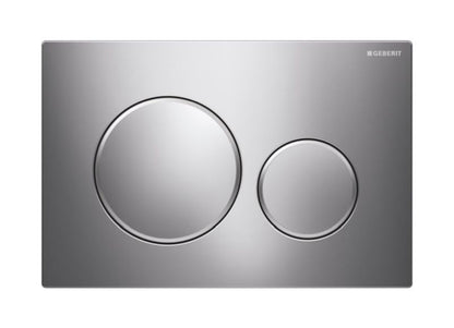 Toiletskylleknap Forfra 24,6 x 16,4 cm Blank/Matteret Krom 1 stk. | 4025416544555