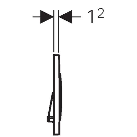 Toiletskylleknap Forfra 24,6 x 16,4 cm Blank/Matteret Krom 1 stk. | 4025416544555