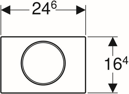 Trykknap til Toilet Mat Sort 246x164 mm 1 stk.