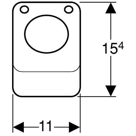 Pneumatisk Fjernbetjent Toilet Skylleknap Rustfrit Stål 154x110 mm