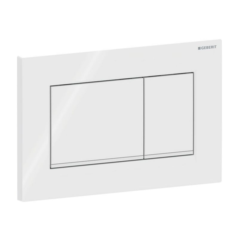 Trykknap til toilet Sigma20 hvid mat 24,6 x 16,4 cm