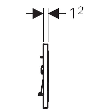 Trykknap til Toilet Sigma20 24,6 x 16,4 cm Hvid/Guld