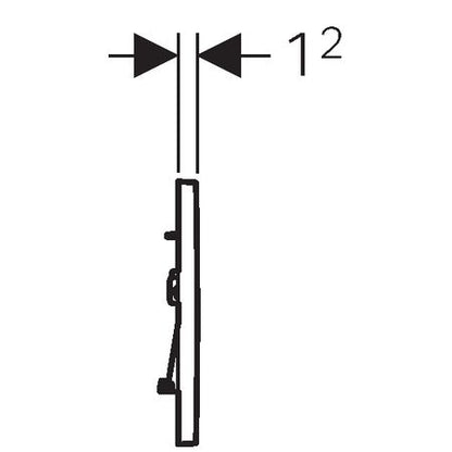 Trykknap til toilet 24,6 x 16,4 cm blank krom 1 stk. | 4025416516712