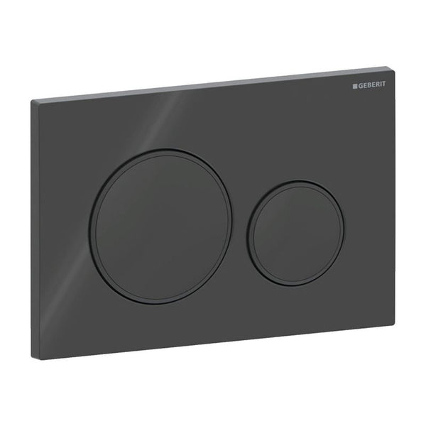 Trykknap til Toilet Sigma20 Mat Sort 24,6 x 16,4 cm