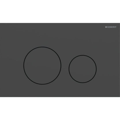 Toiletskylleknap Sigma40 246x164 mm Mat Sort Rustfrit Stål