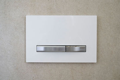 Toilet Skylleknap Sigma50 Hvid Alpin/Krom 24,6 x 16,4 cm
