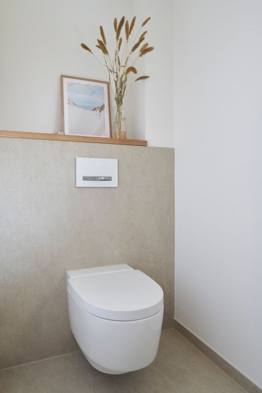 Toilet Skylleknap Sigma50 Hvid Alpin/Krom 24,6 x 16,4 cm