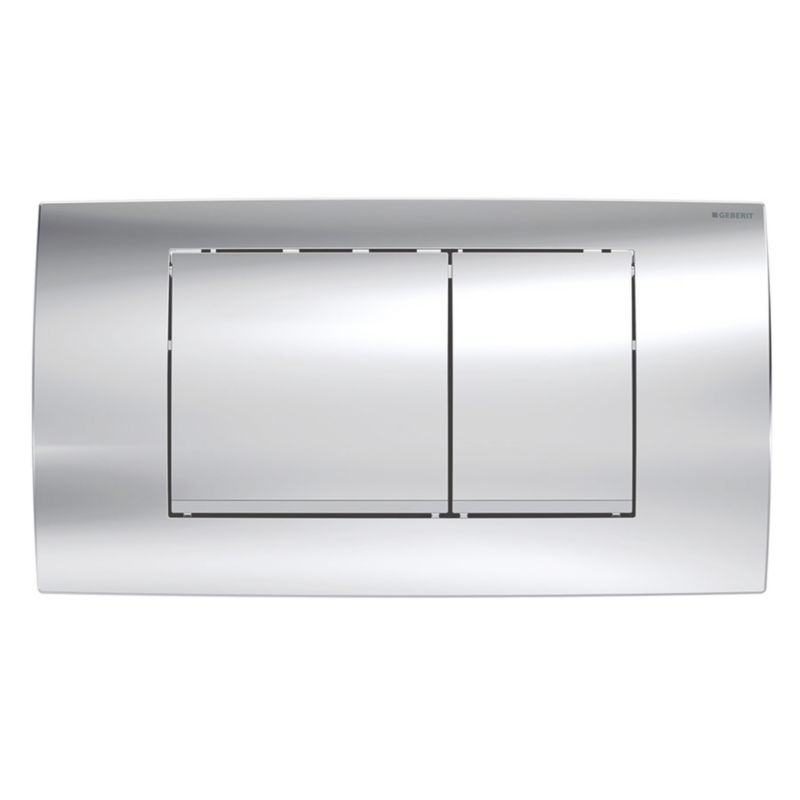 Toilet Skylleknap Twinline 340x185 mm Krom Blank/Mat 1 stk.