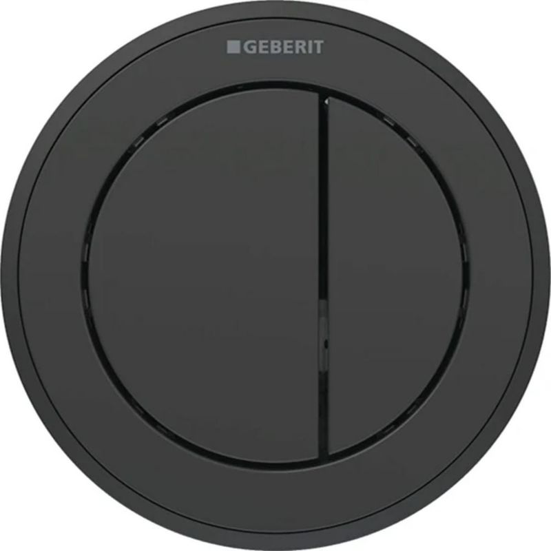 Pneumatisk Toiletskylleknap Rund Sort 94x94 mm