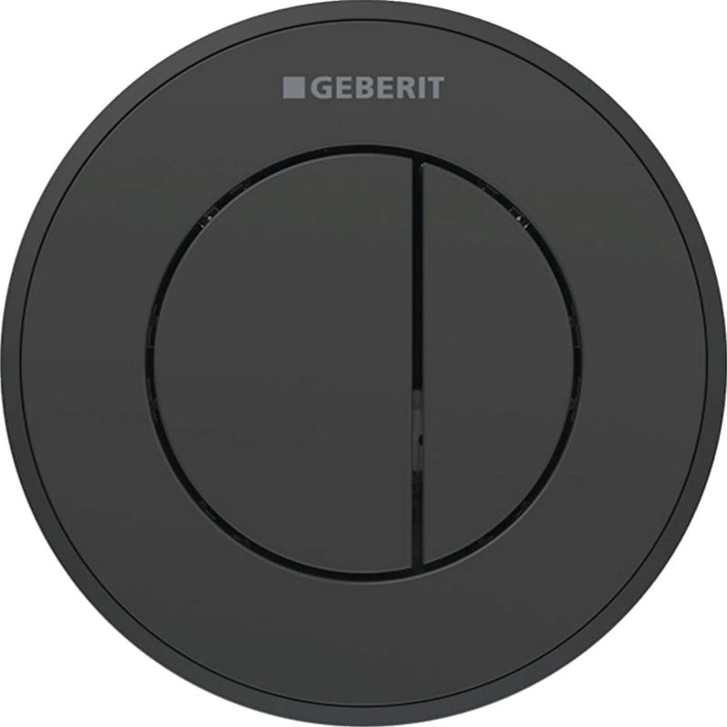 Fjernbetjent pneumatisk toiletknap sort/sort mat 1 stk.