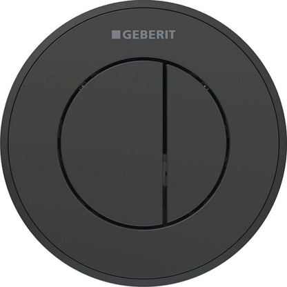 Fjernbetjent pneumatisk toiletknap sort/sort mat 1 stk.