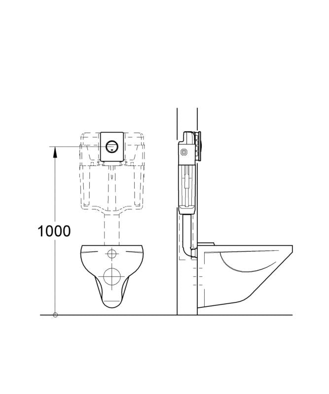 Toiletskylleknap 156x197 mm Hvid Start/Stop 4005176846854