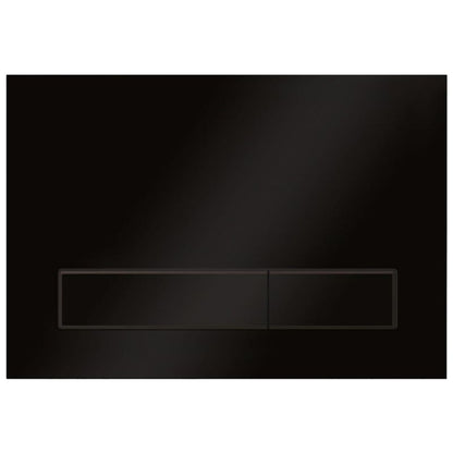 Toilet Skylleknap Dobbelt 150x220x13 mm Mat Sort